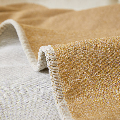 Chenille Minimalist Wavy Sofa Throw Cover, Cozy Blankets for Couch, Machine Washable Couch Protector