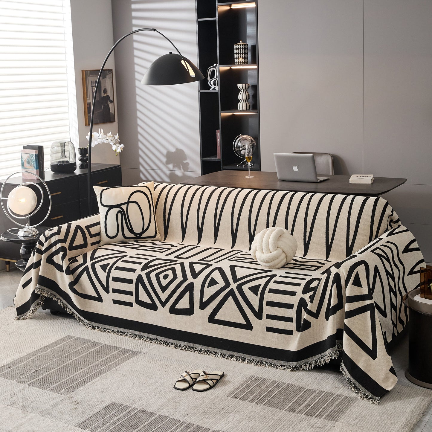 Boho Chenille Sofa Throw Covers Sectional Sofa Couch Cover Sofa Protector Covers