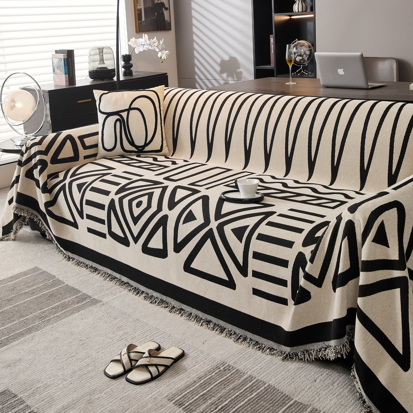 Boho Chenille Sofa Throw Covers Sectional Sofa Couch Cover Sofa Protector Covers