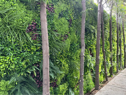 Country Fern Artificial Vertical Garden Green Wall Panel 40×40in 11 SQ FT – UV Resistant – Commercial Grade