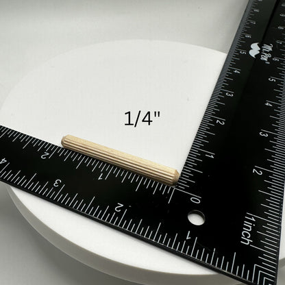Fluted Dowel Pin - White Birch: Superior Glue Dispersion and Bonding in 4 Sizes