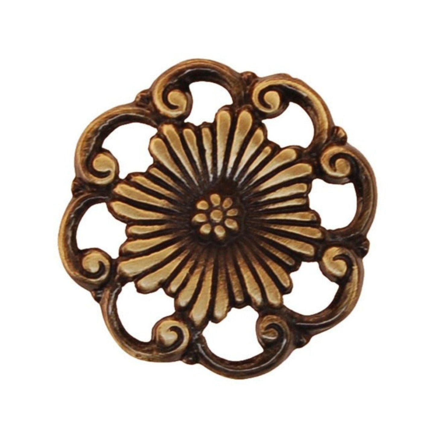 Ornate Cast Brass Knob