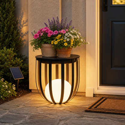 Outdoor Solar Power LED Plant Stand