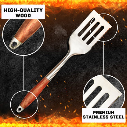 “Colorado" Camping Accessories BBQ Tools Set in a Wooden Case, 6 items