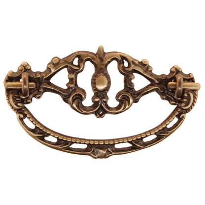 Elegant Cast Brass Victorian Bail Pull with Timeless Design in Two Finishes
