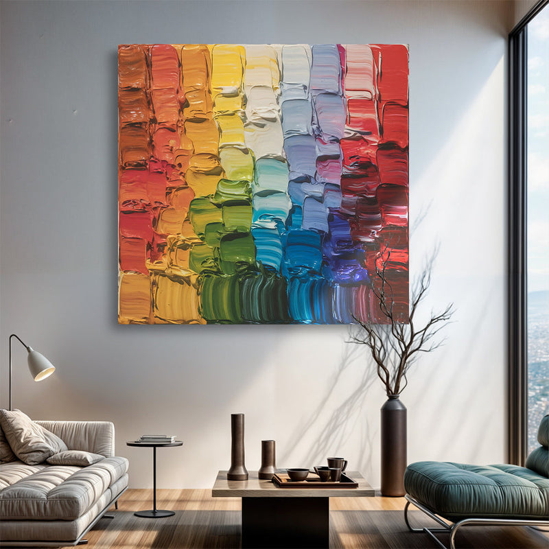 Chroma Flow Impasto Wall Art