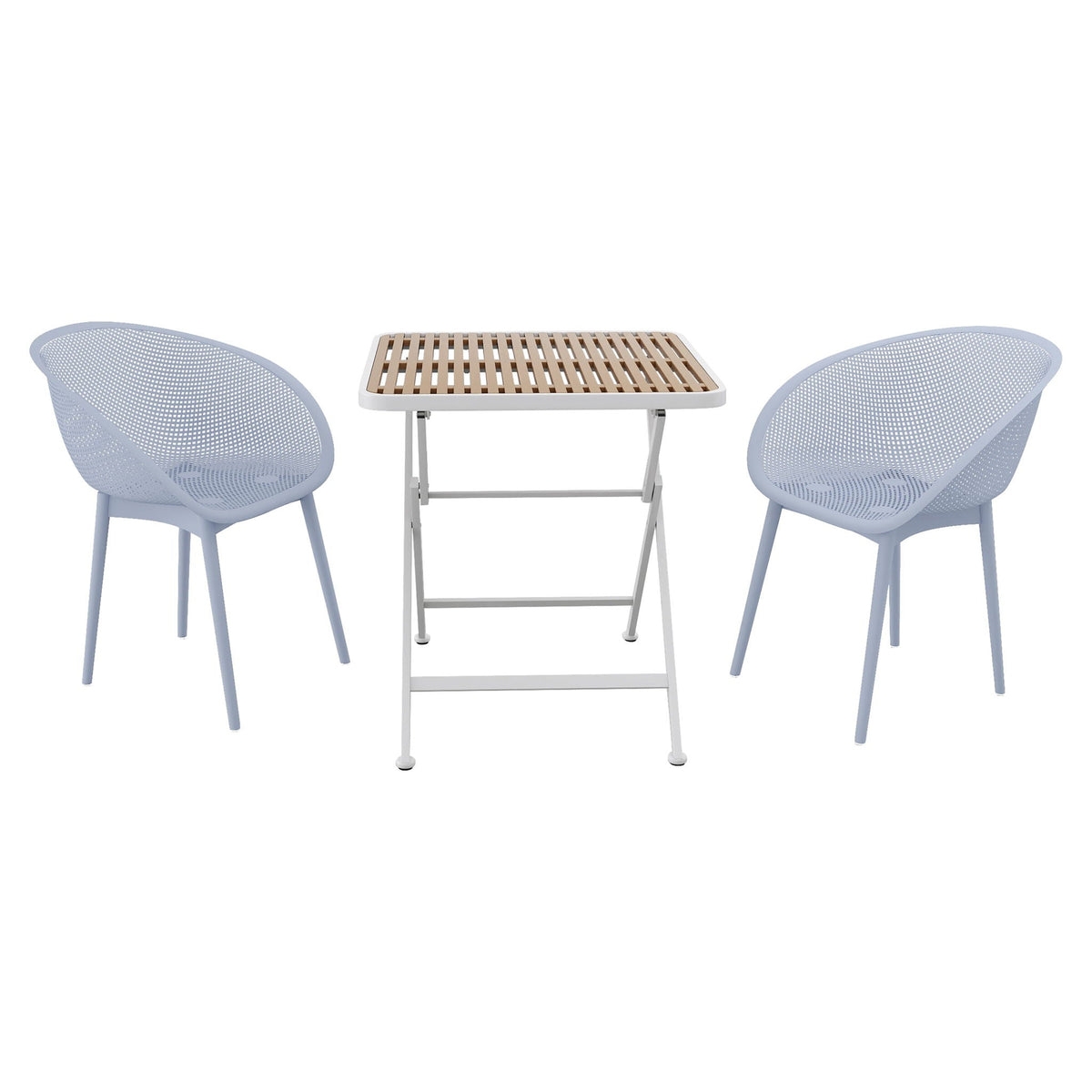2 Pack Lounge Chair Set & Folding Square Table