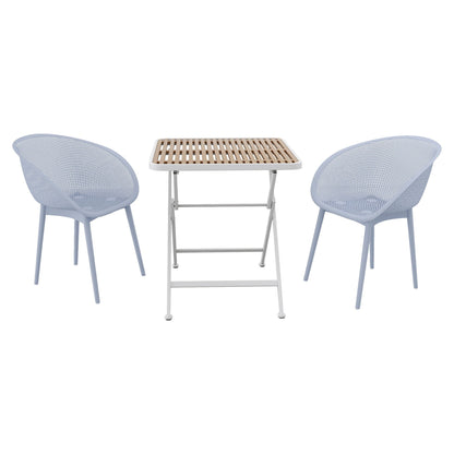 2 Pack Lounge Chair Set & Folding Square Table