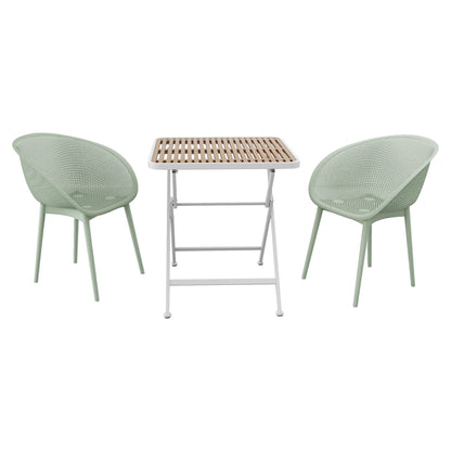 2 Pack Lounge Chair Set & Folding Square Table