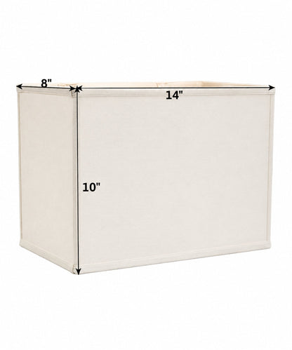 14"W x 10"H Rectangular Drum Lampshade White