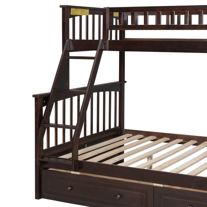 Bunk Bed With Drawers, Convertible Storage Bed