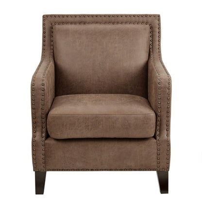 Shasta - Accent Chair With And Nail Buttons - Brown