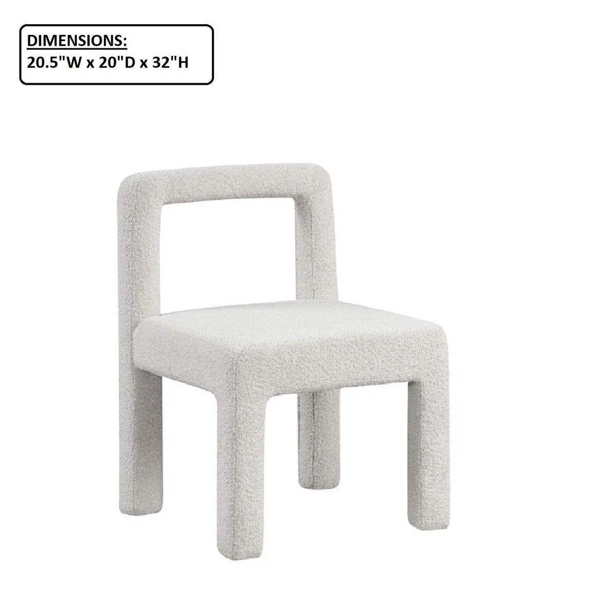 Dining Chairs With Square Open Back (Set of 2)