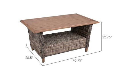 Mitchell 4-Piece Wicker Sofa Set with Swivel Rocking Chairs
