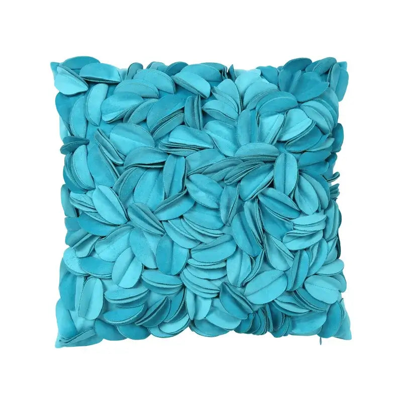 3d blue floral velvet cushion cover living room daisy pillowcase