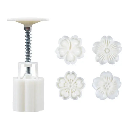3d cherry blossom mooncake mold for kitchen baking