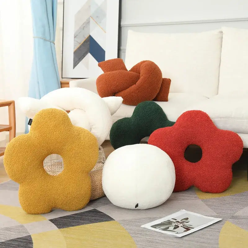 3d flower decor nordic cushion set of 4 living room pillows
