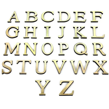 3d gold & silver mirror letters wall stickers – living room decor