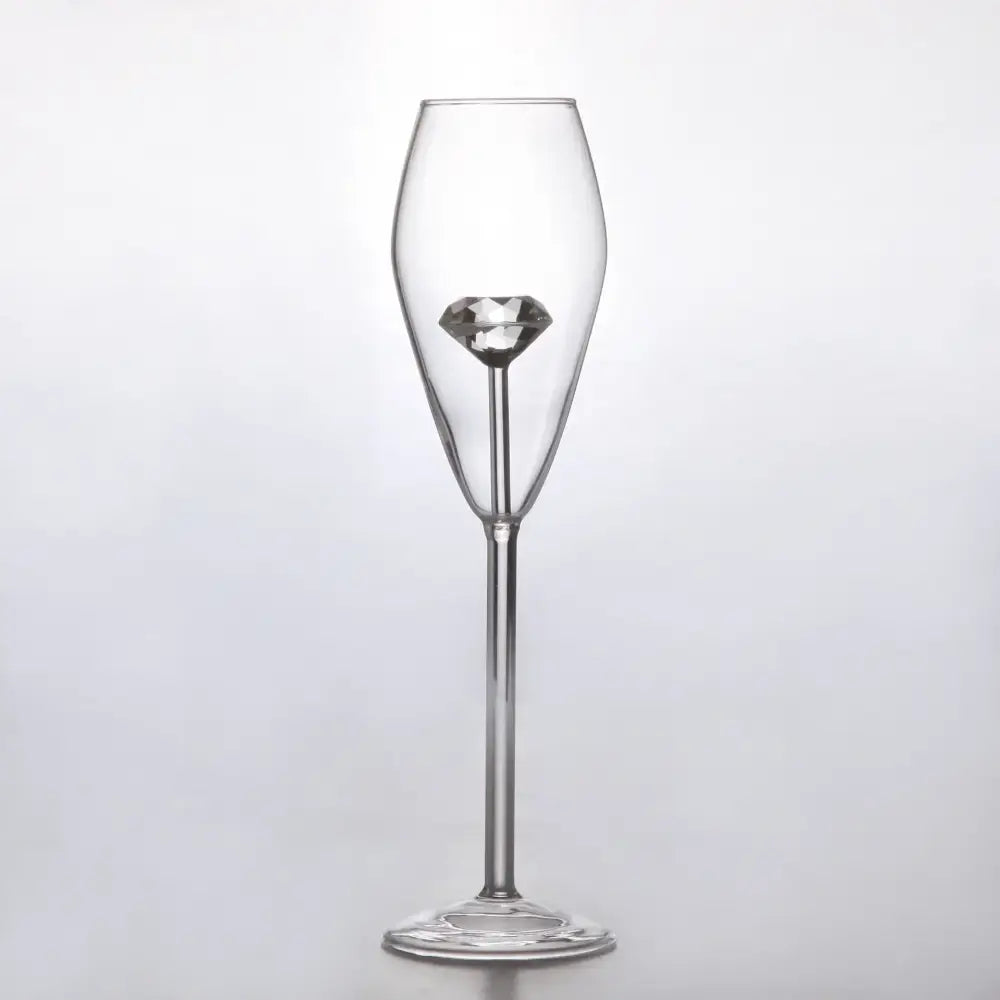 3d pink glass rose wine goblets dining room drinkware set