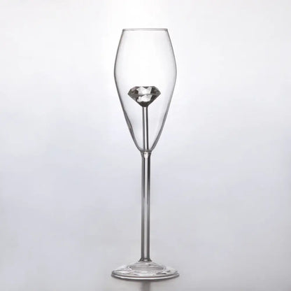 3d pink glass rose wine goblets dining room drinkware set