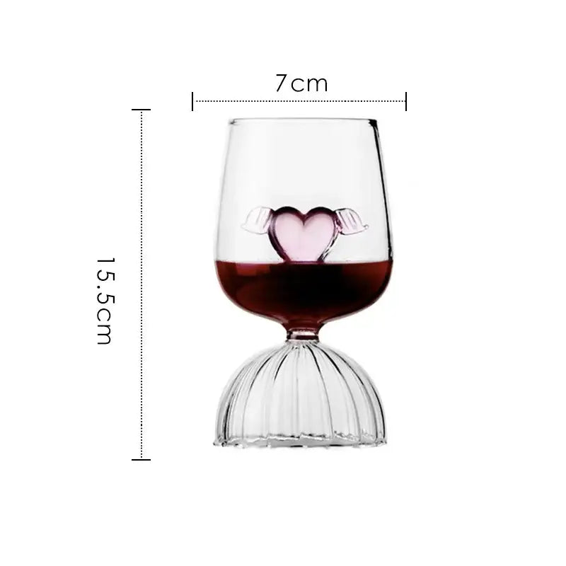 3d rose champagne flute glass – dining room pink flower goblet