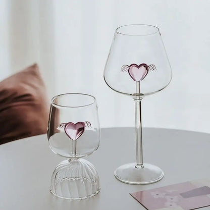 3d rose champagne flute glass – dining room pink flower goblet