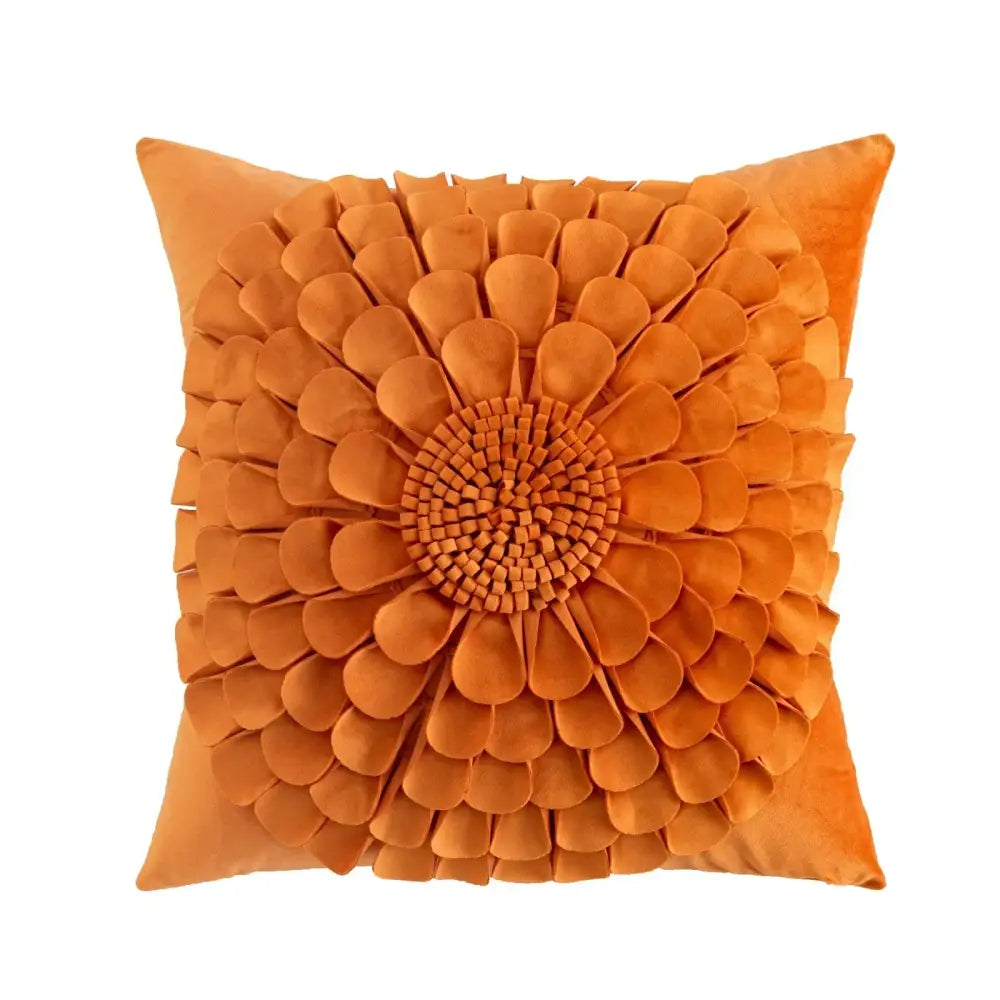 3d velvet flower pillow covers yellow & beige living room decor