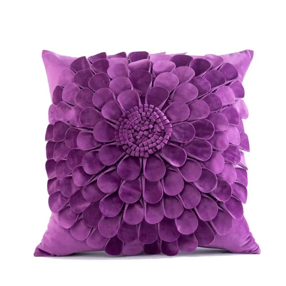 3d velvet flower pillow covers yellow & beige living room decor