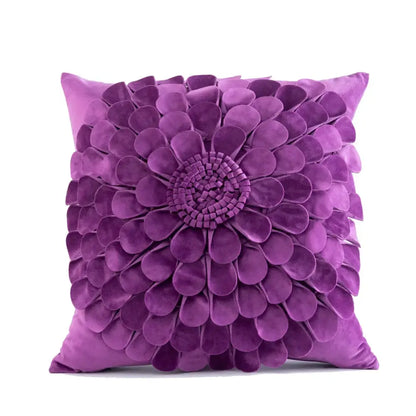 3d velvet flower pillow covers yellow & beige living room decor