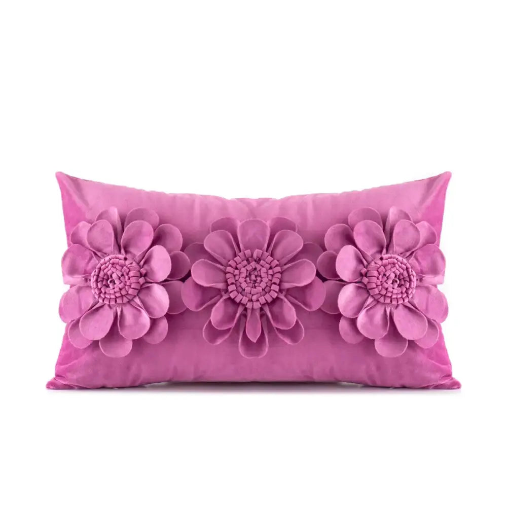 3d velvet flower pillow covers yellow & beige living room decor