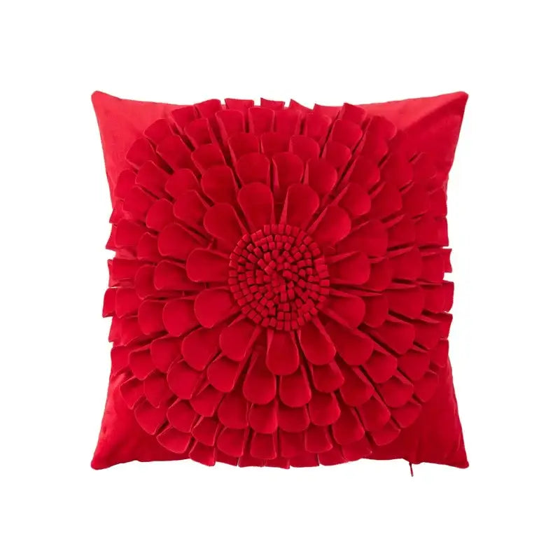 3d velvet flower pillow covers yellow & beige living room decor