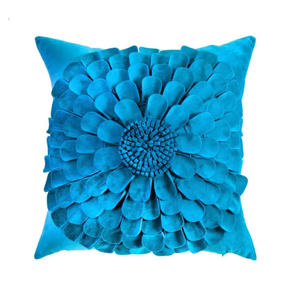 3d velvet flower pillow covers yellow & beige living room decor