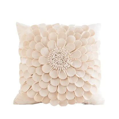 3d velvet flower pillow covers yellow & beige living room decor
