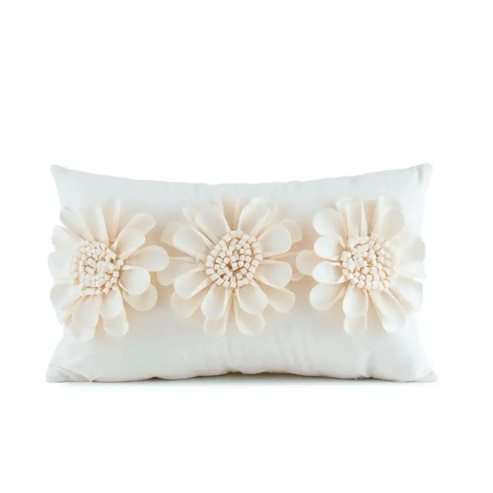 3d velvet flower pillow covers yellow & beige living room decor