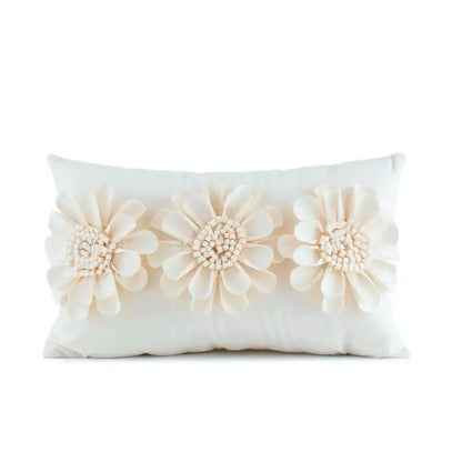 3d velvet flower pillow covers yellow & beige living room decor