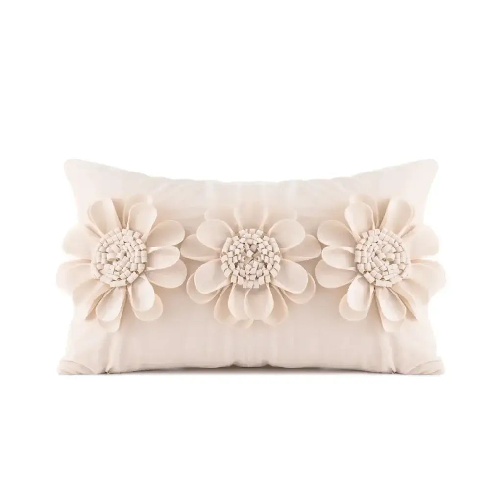 3d velvet flower pillow covers yellow & beige living room decor