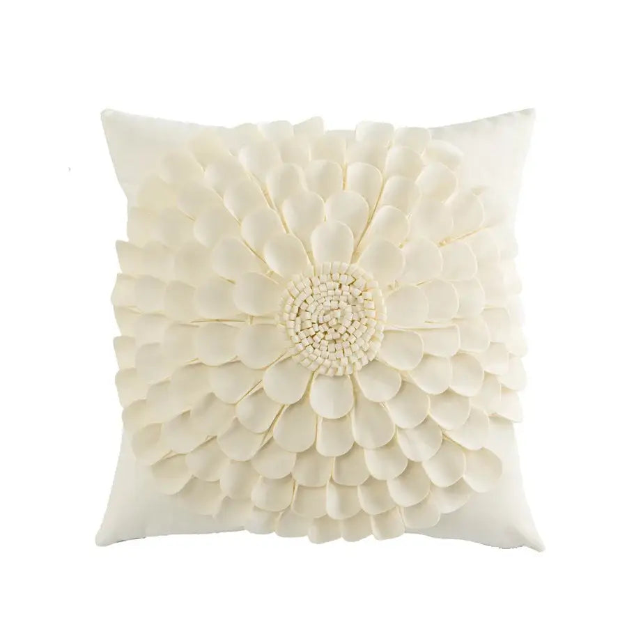3d velvet flower pillow covers yellow & beige living room decor