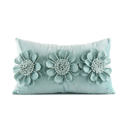 3d velvet flower pillow covers yellow & beige living room decor