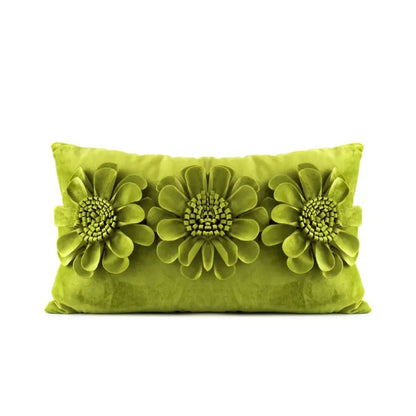 3d velvet flower pillow covers yellow & beige living room decor