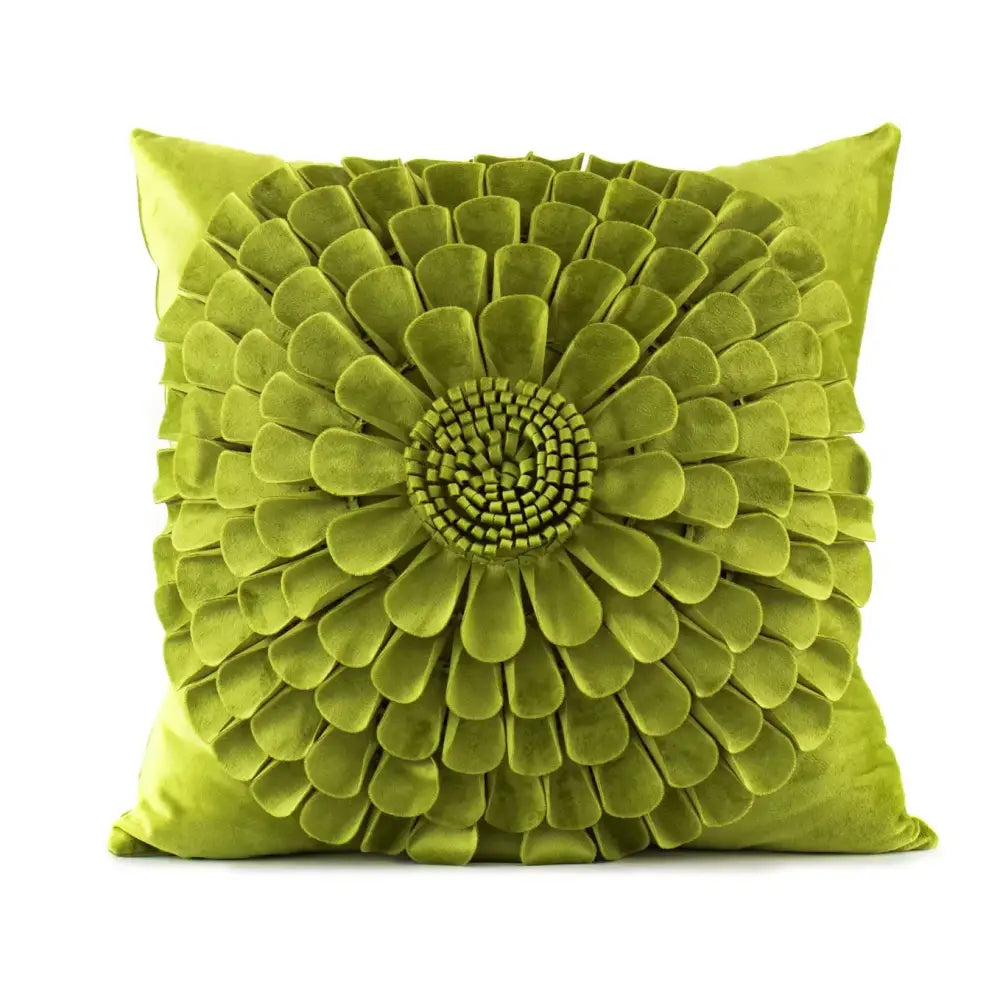 3d velvet flower pillow covers yellow & beige living room decor
