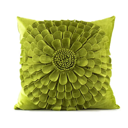 3d velvet flower pillow covers yellow & beige living room decor