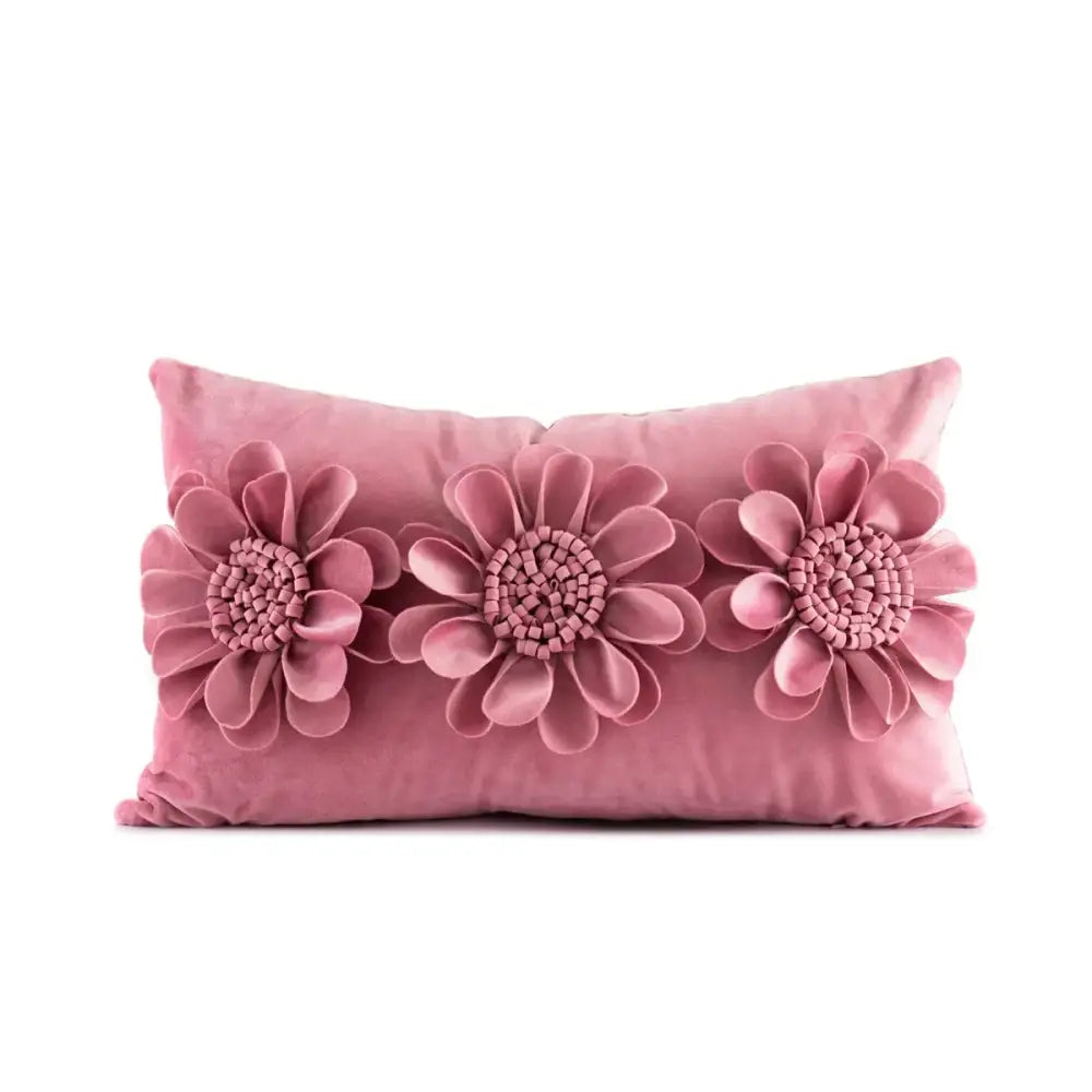 3d velvet flower pillow covers yellow & beige living room decor