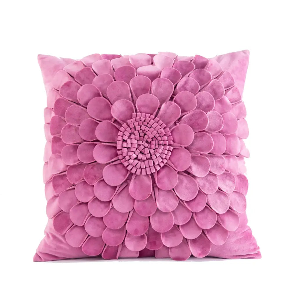3d velvet flower pillow covers yellow & beige living room decor