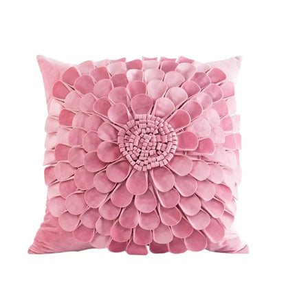 3d velvet flower pillow covers yellow & beige living room decor