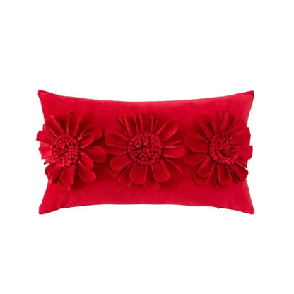 3d velvet flower pillow covers yellow & beige living room decor