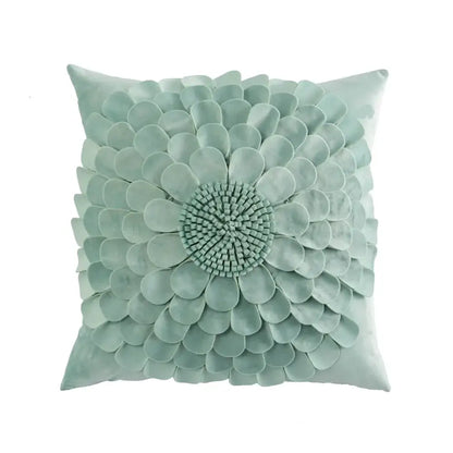 3d velvet flower pillow covers yellow & beige living room decor