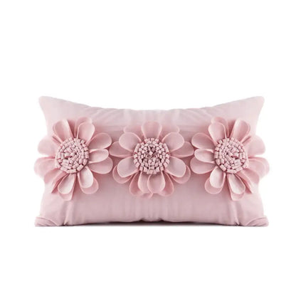 3d velvet flower pillow covers yellow & beige living room decor