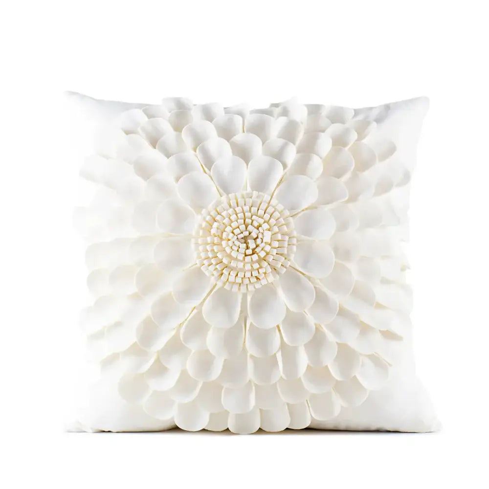 3d velvet flower pillow covers yellow & beige living room decor