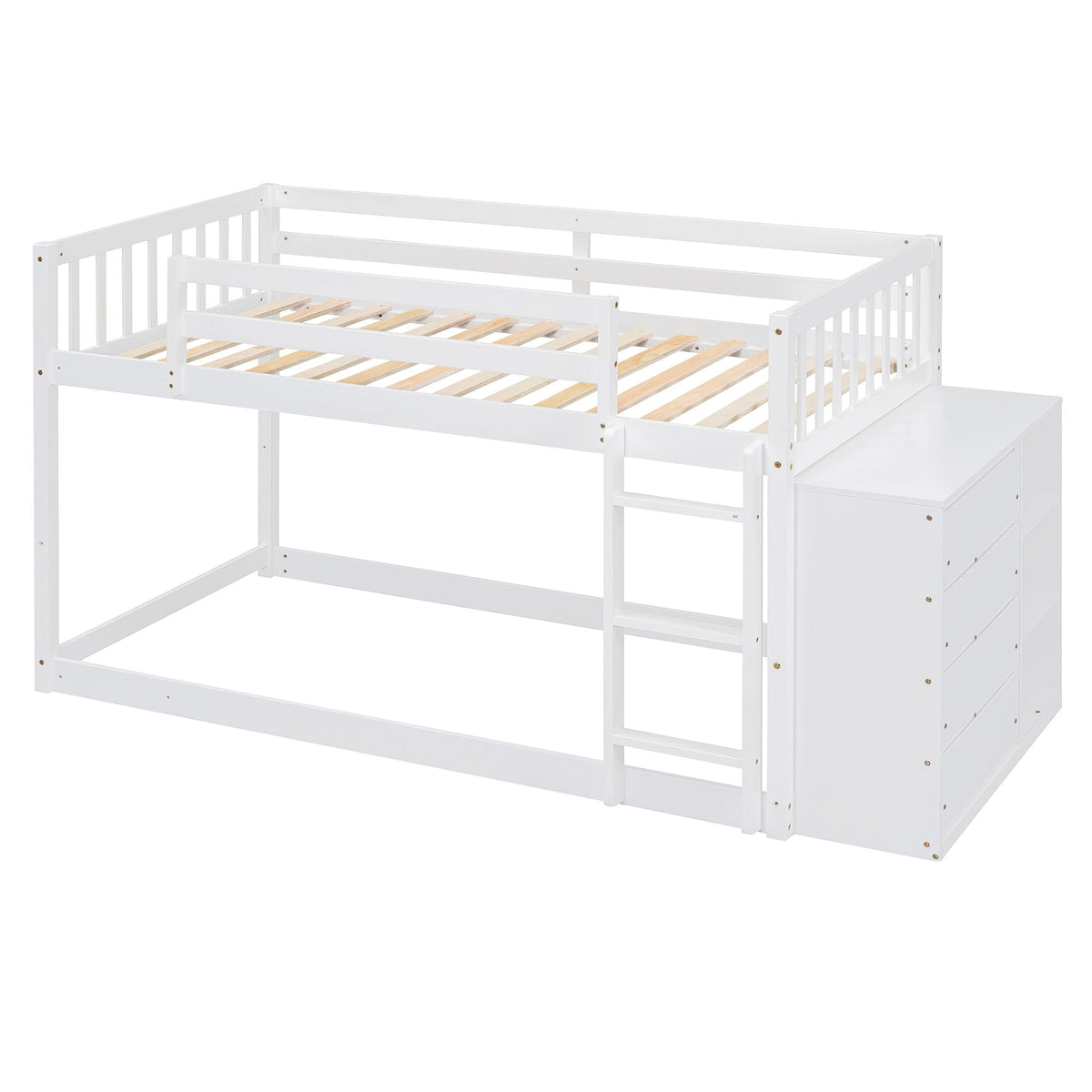 Bunk Bed With 4 Drawers And 3 Shelves