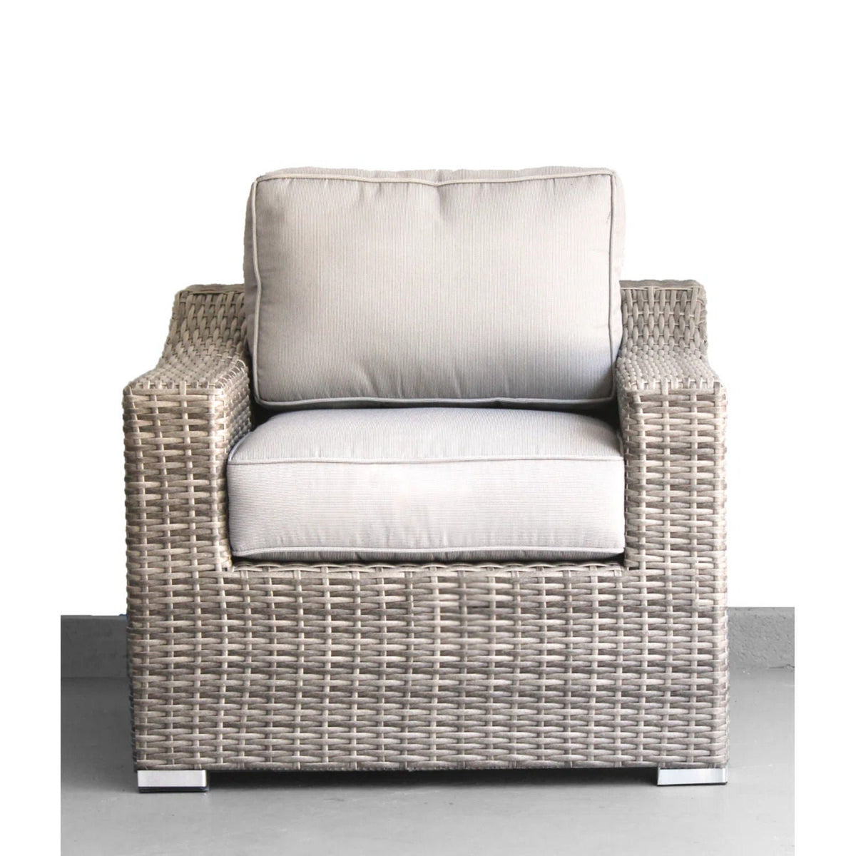 Outdoor Wicker Conversation Set With Cushions, All Weather
